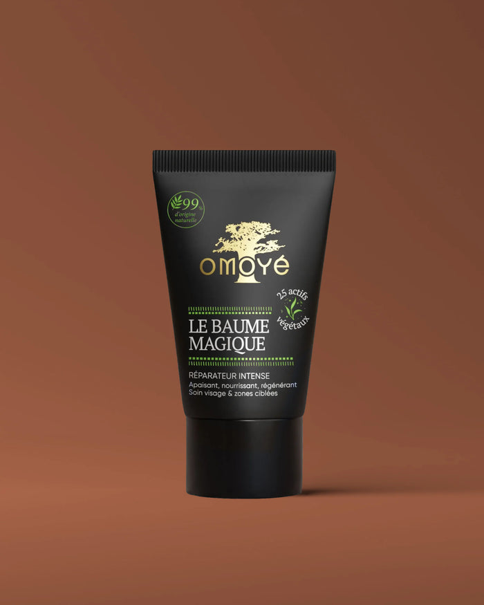 Le Baume Magique Omoyé — soin multi-usage 25 actifs végétaux, répare peaux sèches et irritées, visage corps et lèvres