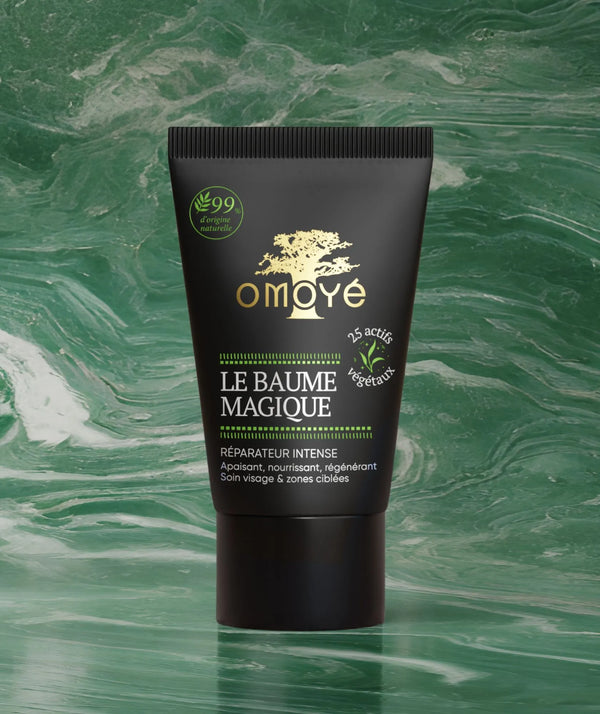 Le Baume Magique Omoyé — soin multi-usage 25 actifs végétaux, répare peaux sèches et irritées, visage corps et lèvres
