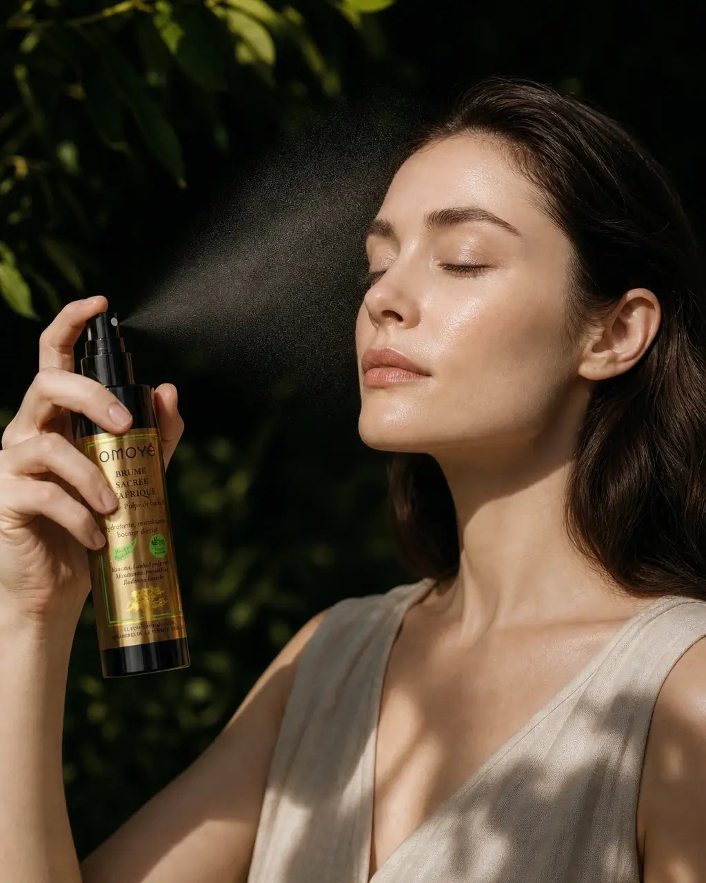 Brume Bienfaisante Omoyé — pulvérisation fine visage fraîcheur hydratation baobab