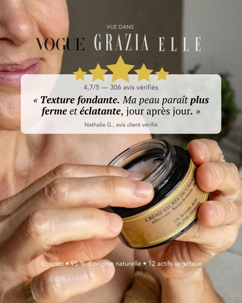 Texture fondante crème de jour naturelle au extrait végétaux, ultra efficace.