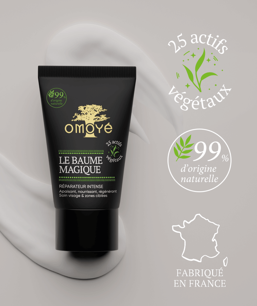 baume visage réparateur intense naturel omoyé multi-usage homme femme zones sèches irritées peau agressée