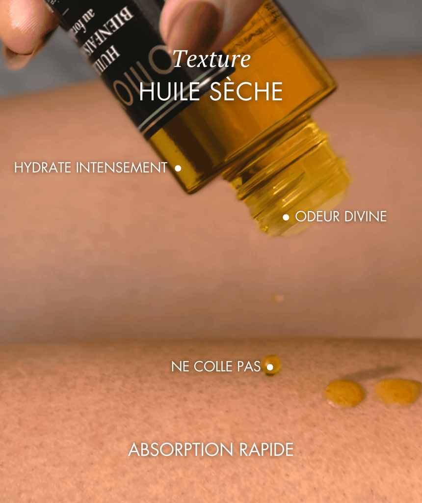 huile sèche corps visage omoyé hydratante non grasse rapide odeur agréable homme femme peau sèche après-soleil